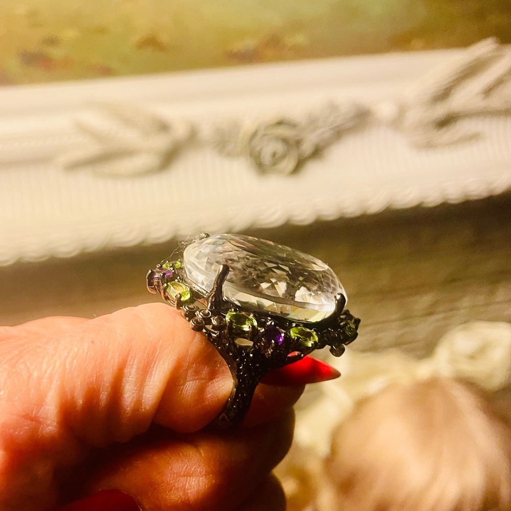 Authentic Quartz And Gemstone Ring - image 7